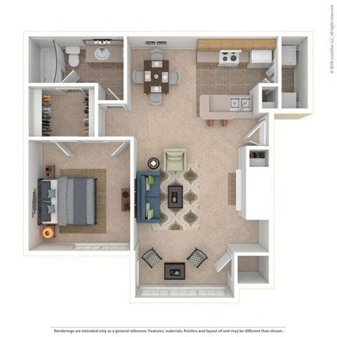 1 bed 1 bath A at The Berryessa Apartments, Ohio, 98104